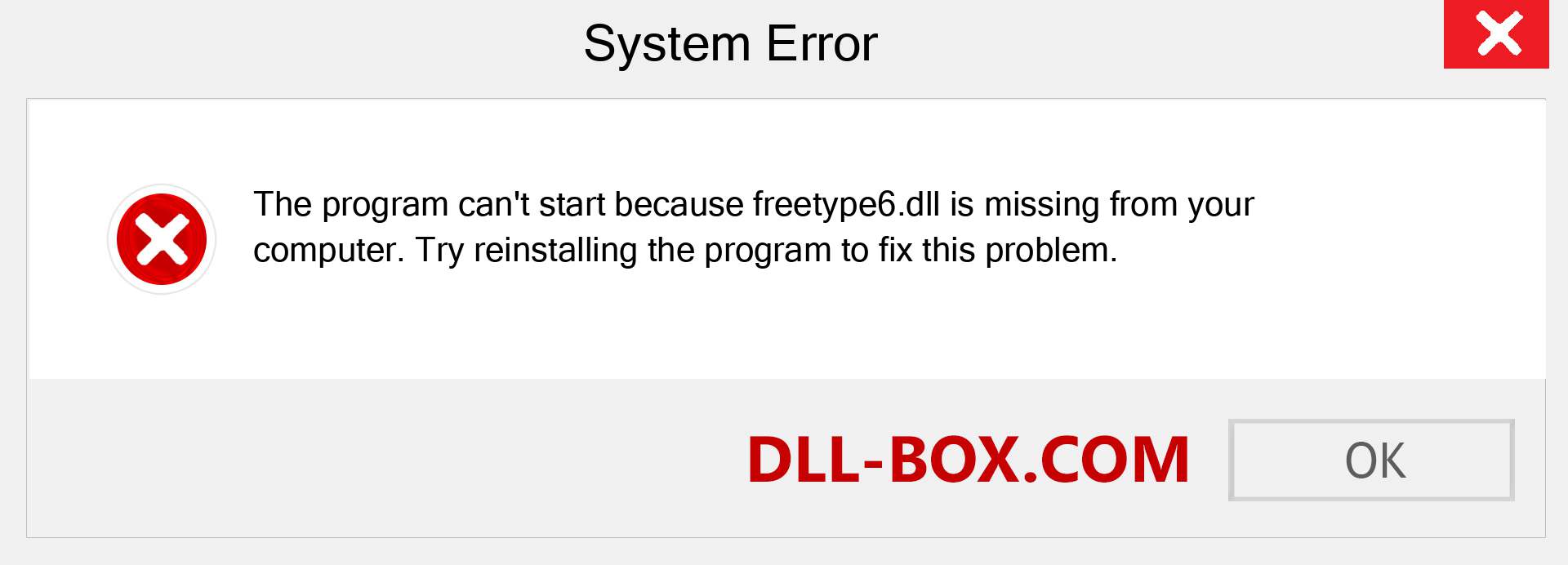  freetype6.dll file is missing?. Download for Windows 7, 8, 10 - Fix  freetype6 dll Missing Error on Windows, photos, images